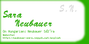 sara neubauer business card